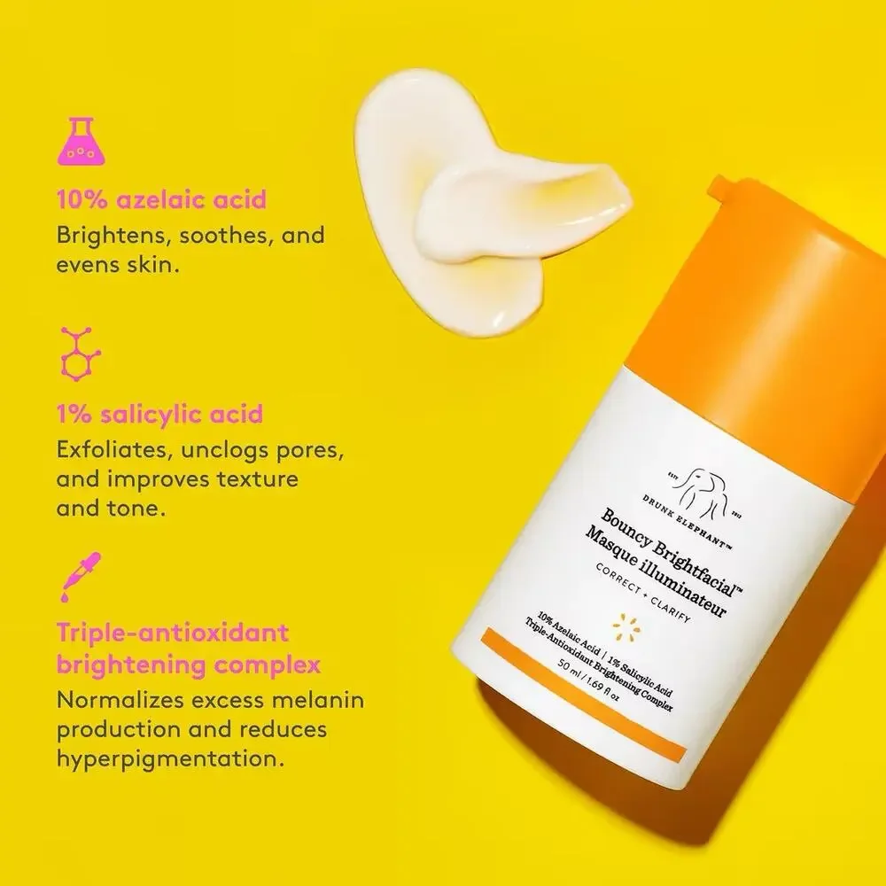 Drunk Elephant Bouncy Brightfacial Brightening Mask 1.69oz